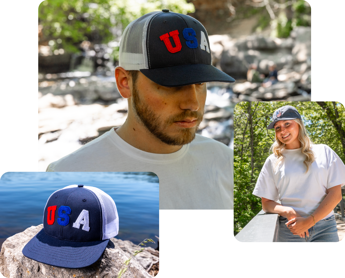 Classic Cap USA customers wearing our caps